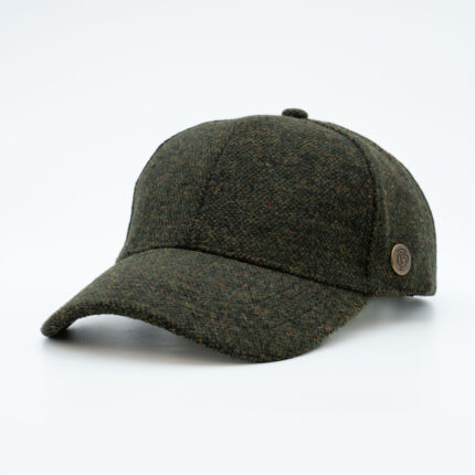 Gorra verde jaspeada